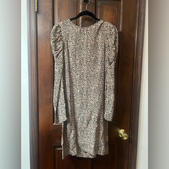 Anine Bing Kingston Long Sleeve Leopard Print Dress - Picture 5 of 10